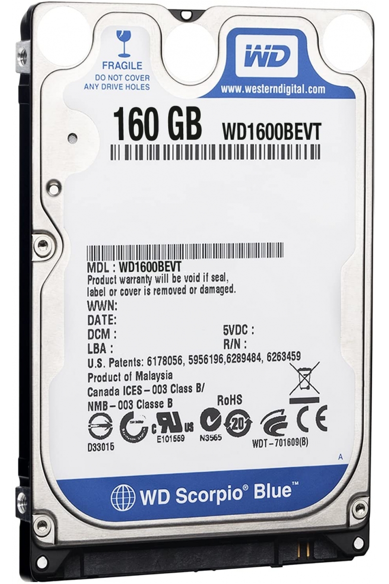 Western Digital WD1600BEVT 160 GB - إضغط الصورة للإغلاق