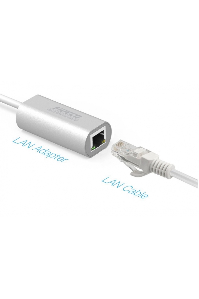 FIDECO USB 3.0 to Gigabit Ethernet Adapter - UN11BK - إضغط الصورة للإغلاق